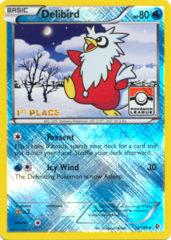 Delibird 38/149 Crosshatch Holo 1st Place Promo - Pokemon League Challenge